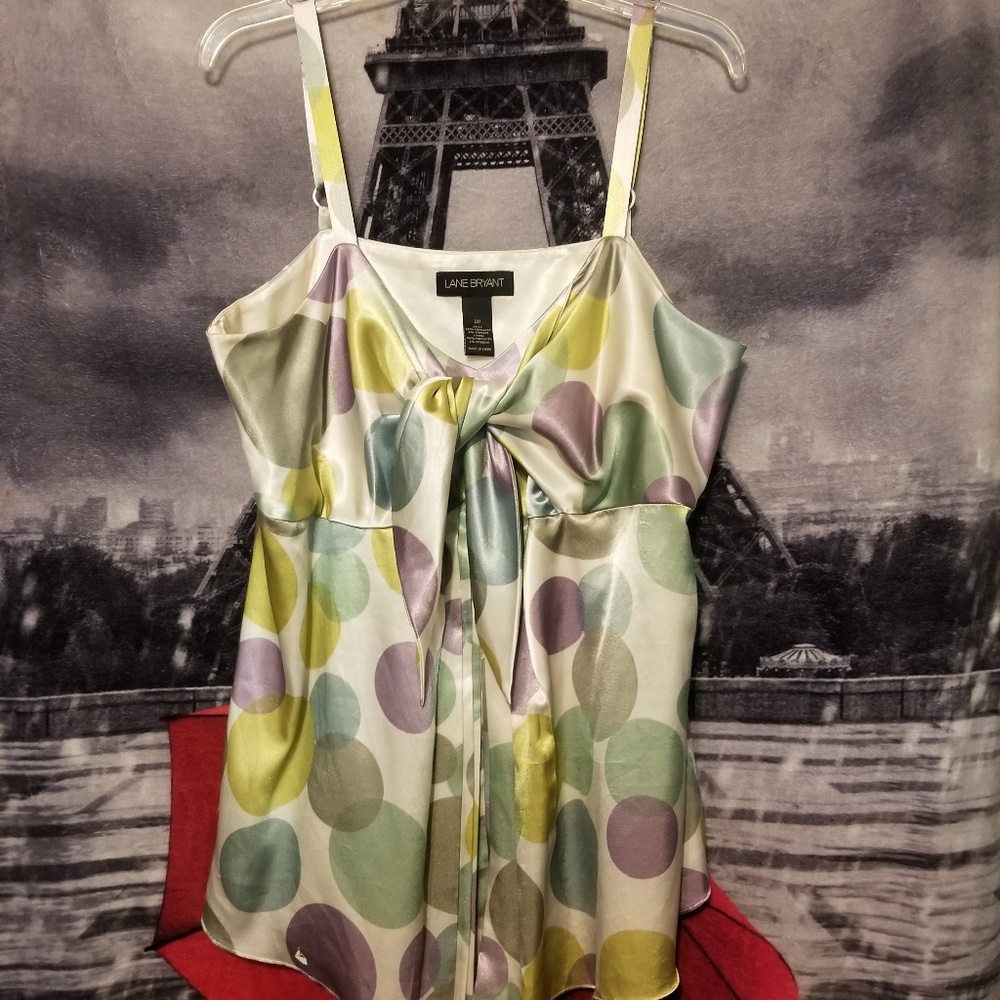 Silk Poke a Dot Dress Tank